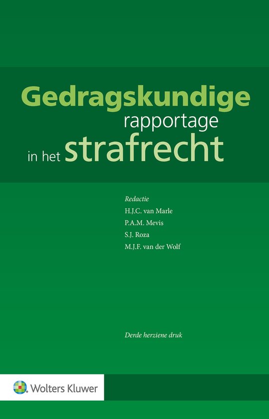 Gedragskundige rapportage in het strafrecht - cover