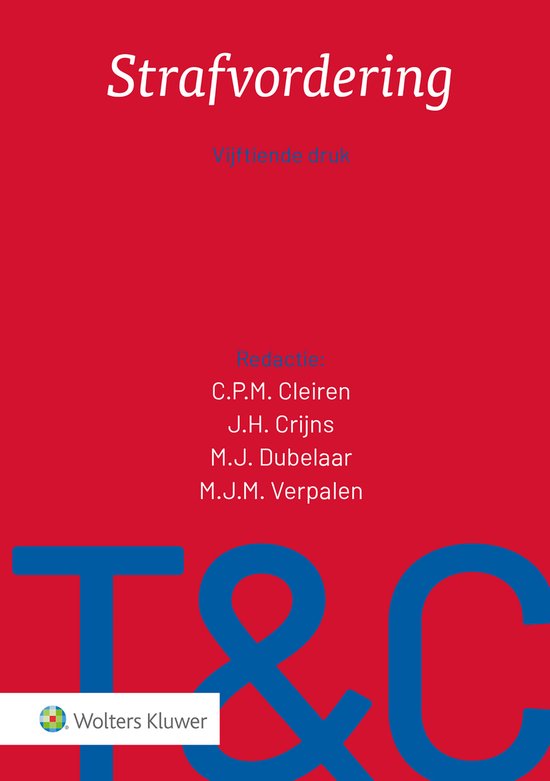 Tekst & Commentaar - Strafvordering - cover