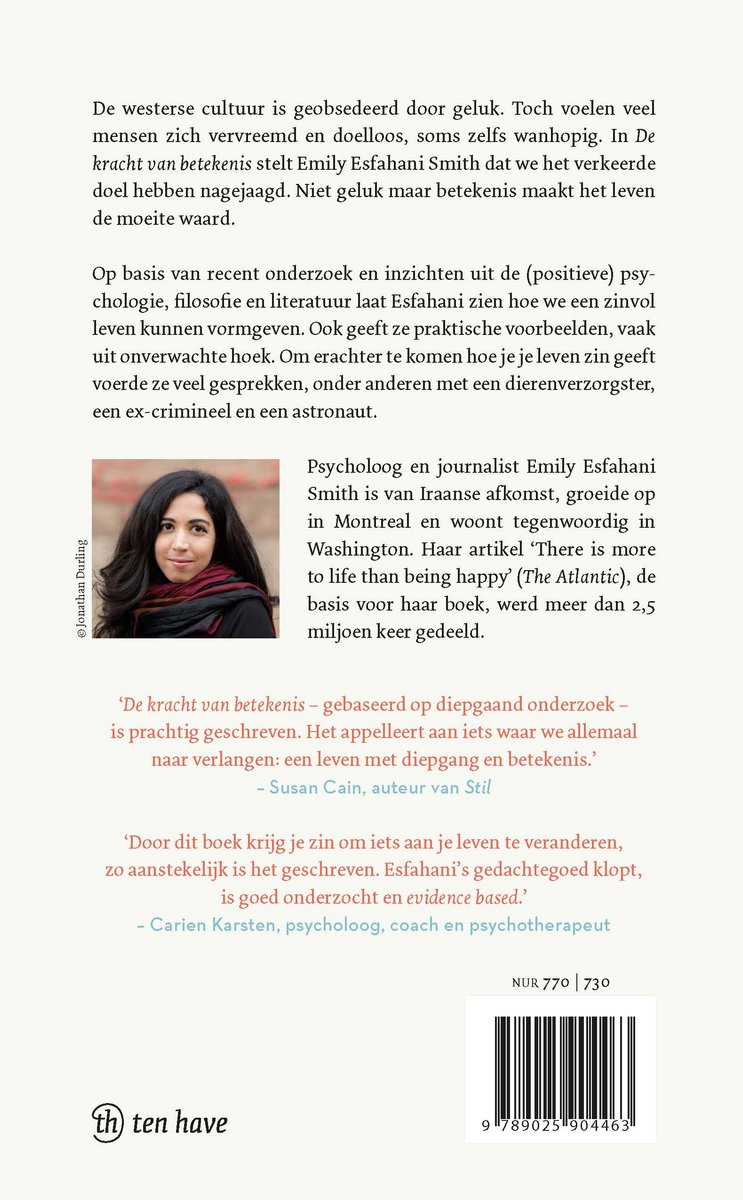 De kracht van betekenis - back cover