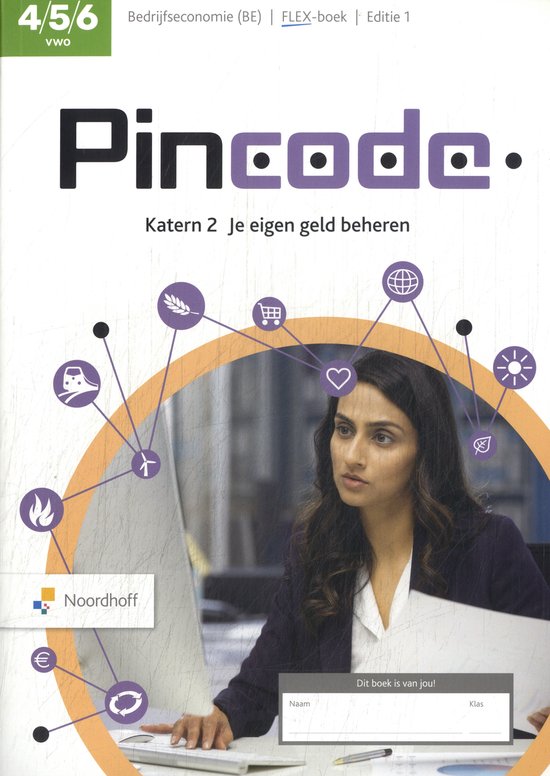 Pincode BE 4/5/6 vwo katern 2 Je eigen geld Flex-boek - cover