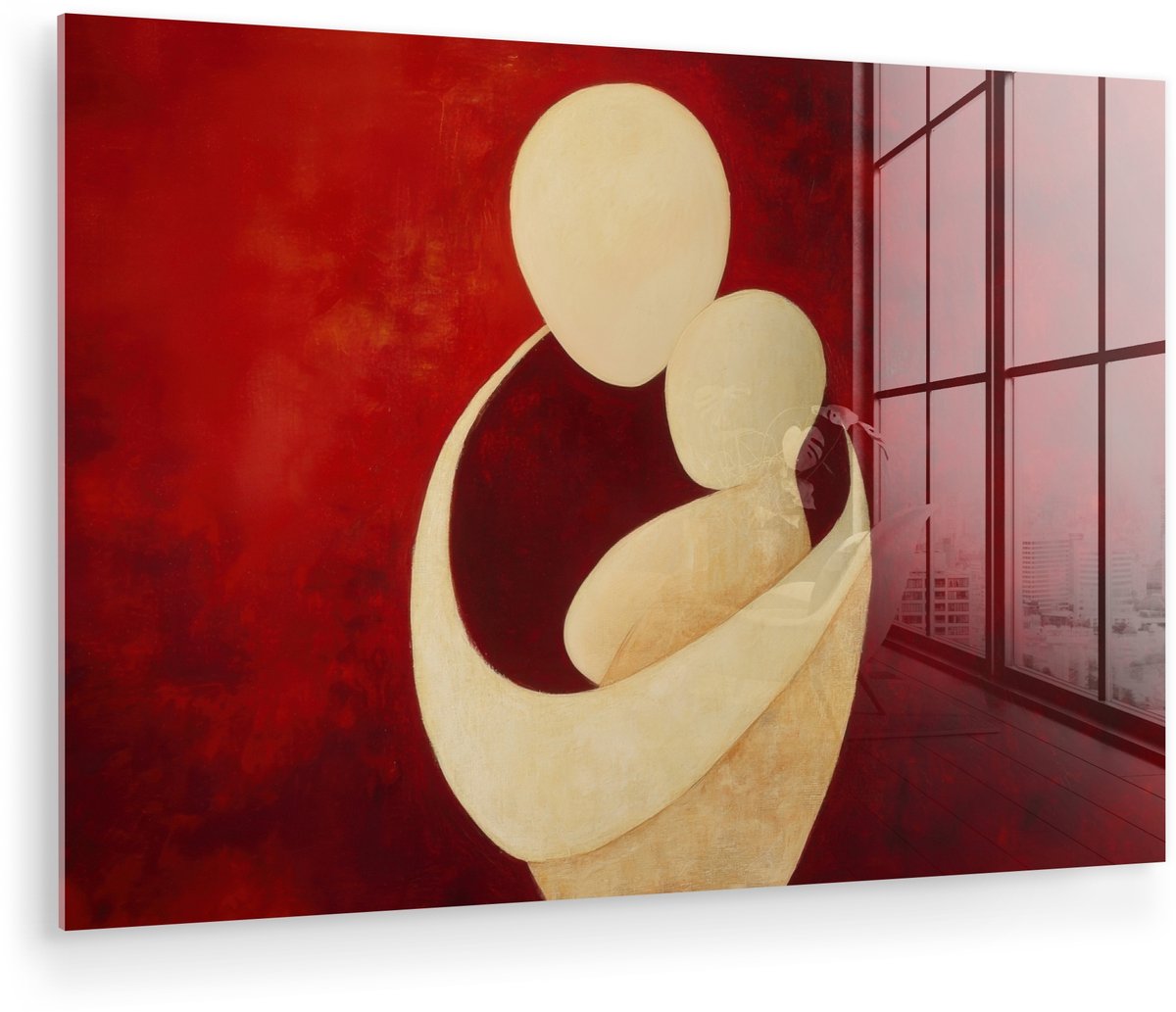 Abstract - Moeder - Kind - Rood