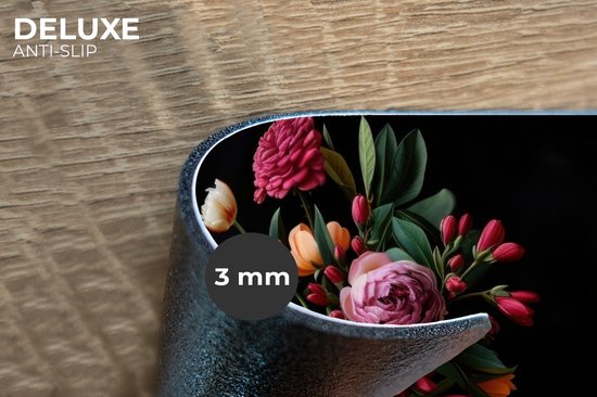 Napperons - 6 pièces - 45x30 cm - Set de table en plastique - Bouquet - Romantique - Coloré - Dessous de Assiettes - Décoration de table - Accessoires de décoration de table de Cuisine - Dessous de verre en Vinyl - Décoration de table