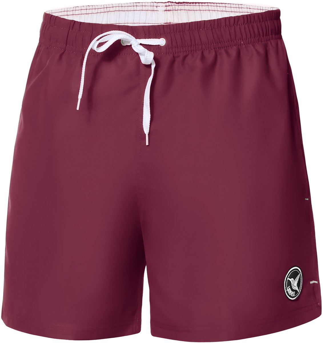 Ladeheid LA-LA40-198-SWS Heren Zwembroek - Zwemshorts - met zijzakken en achterzak - sneldrogend - met binnenslip van mesh - Koordsluiting - Polyester - Bourgondië - M
