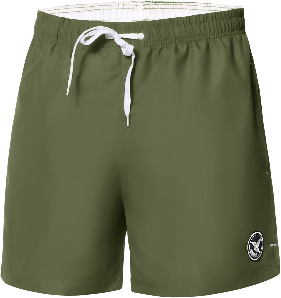 Ladeheid LA-LA40-198-SWS Heren Zwembroek - Zwemshorts - met zijzakken en achterzak - sneldrogend - met binnenslip van mesh - Koordsluiting - Polyester - Khaki - XXL