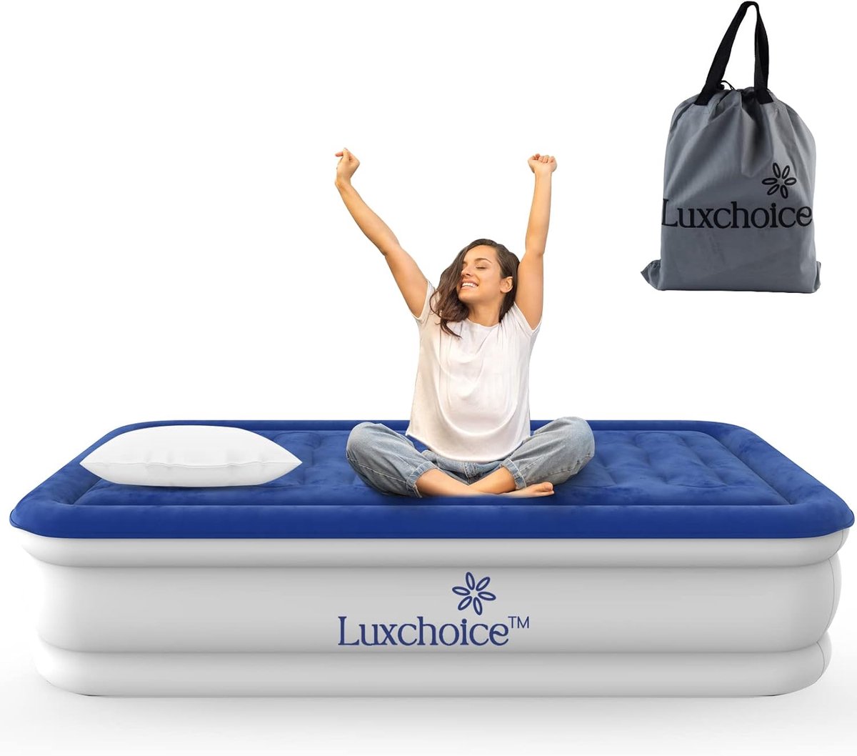 Zelfopblazend Luchtbed voor 1 Persoon - Ergonomisch Opblaasbaar Matras voor Camping en Thuisgebruik