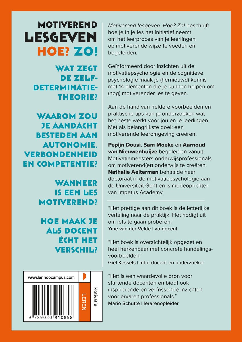 Motiverend lesgeven. Hoe? Zo! - back cover