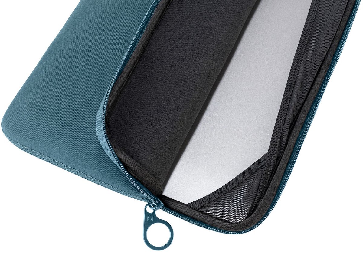 Tucano Top Sleeve MacBook Pro/Air/Neo 13 - 4mm Dik Neopreen Constructie - Voorvak voor Accessoires - Anti - Slip Systeem - Blauw — afbeelding 6