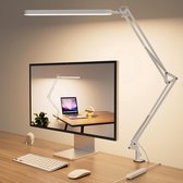 Stanbow Leeslamp met klemschakelaar, USB-oplaadbaar, 9 leds, boekenlamp met 3 kleurtemperaturen, 360 graden flexibele oogbescherming, mini-dimbare klemlamp voor werken thuis, e-reader