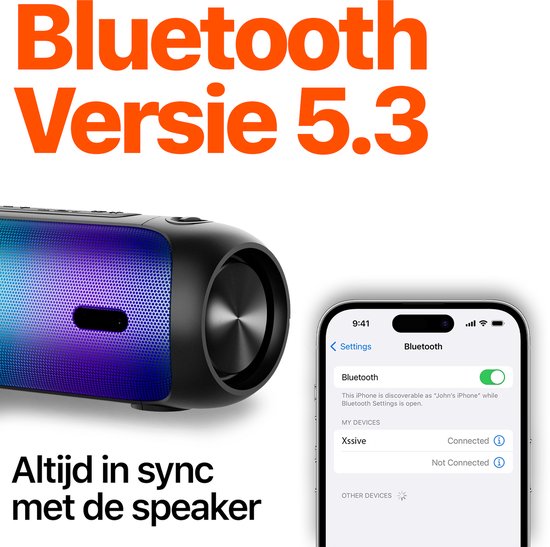 Xssive Bluetooth Speaker - 30W Krachtig Stereogeluid - IPX5 Waterdicht - RGB-verlichting - TWS-functie - FM Radio van Xssive — afbeelding 2