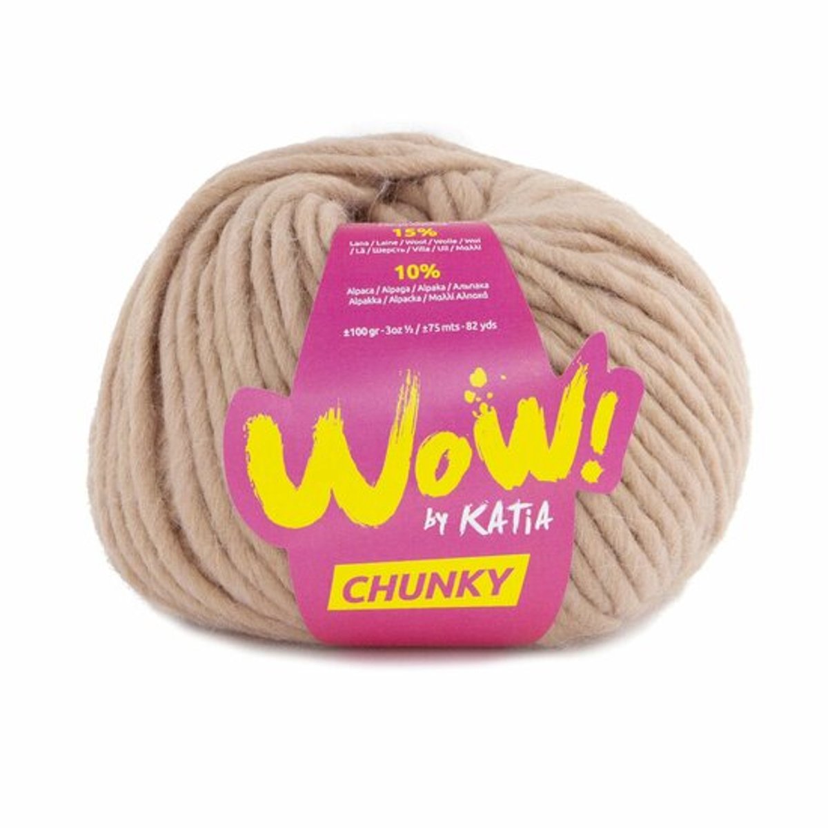 Katia WOW Chunky - 59 Camel - Bulky Acryl/Wolmix Garen