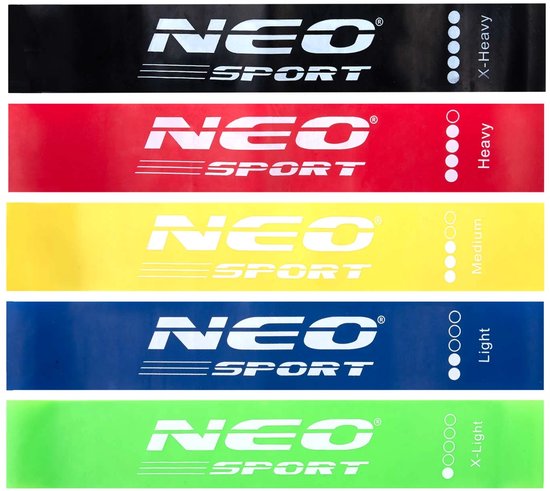 Set de 5 bandes de résistance pour exercices NS-959 Neo- Sport