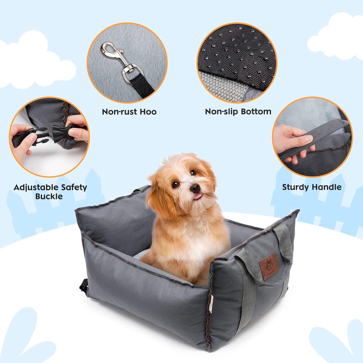 Veilig en Comfortabel Huisdier Autostoel en Thuisbed Met Dubbele Functie