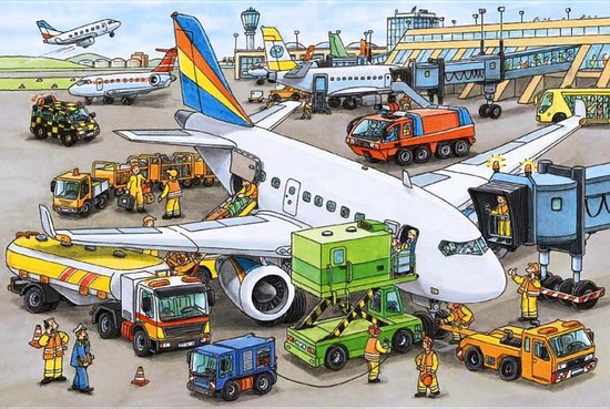 Busy Airport 35 Piece Puzzle - cover