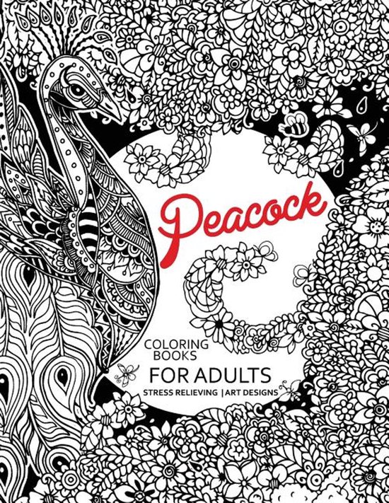 Peacock Coloring Books for Adults - cover