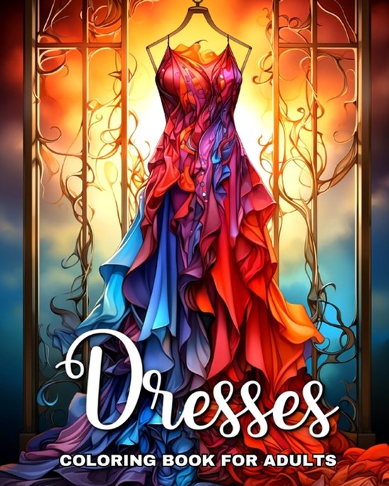 Dresses Coloring Book for Adults - cover