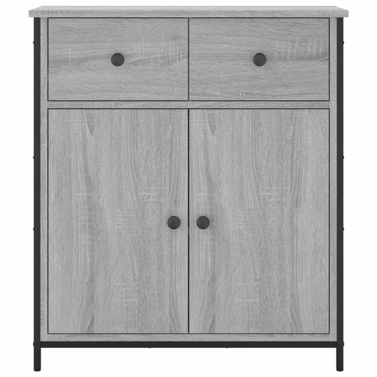 Buffet vidaXL - Commodes - Meuble de rangement - Armoire murale - Buffet 70 x 30 x 80 cm Bois traité Gris Sonoma