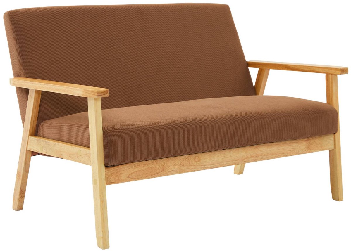 sweeek - Tweezits bankje van hout met corduroy zitting - isak