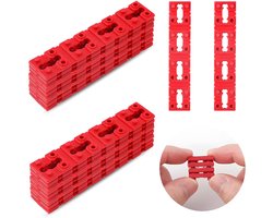 48 stuks - Afstandhouders voor stopcontacten - Afstandhouders voor schakelaars en stopcontacten - Accessoires voor stopcontacten - Ideaal voor het vastzetten van losse stopcontacten - Rood