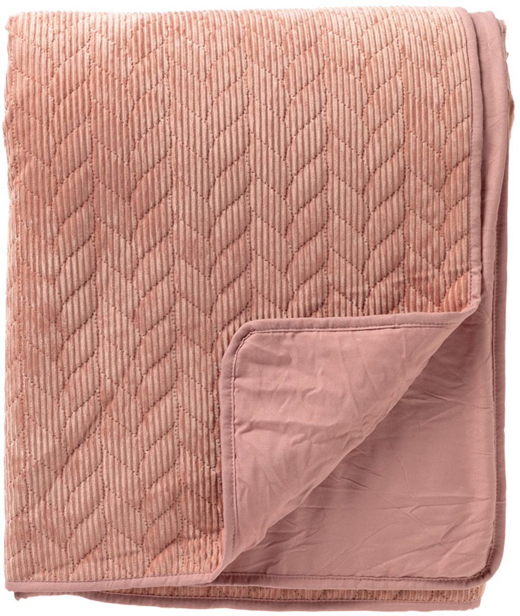 Dutch Decor - NORALY - bedsprei 240x260 cm - Cork - roze