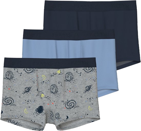 NAME IT Lot De 3 Boxers Nkmboxer Iron Space – Maillot De Bain Garçon Confortable Et Tendance
