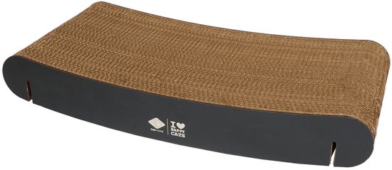 I Love Happy Cats - Anneleen Bru - David Geboog - Etagère murale en carton 60x29x24cm Marron/noir