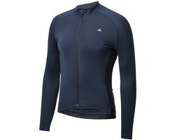 DANISH ENDURANCE Fietstrui voor Heren - Wielershirt - Lange Mouwen - Quick-Dry - Achterzakken - Marineblauw - Maat XL
