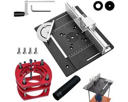 Professionele Freestafel voor Bovenfrees - Inlegplaatset en Liftmechanisme tot 51 mm, Ideaal voor Snijden, Trimmen en Afschuinen