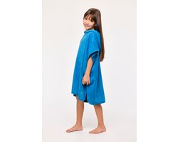 Woody Poncho Hermietkreeft blauw - maat 92/104 - 251-10-BCA-B/845