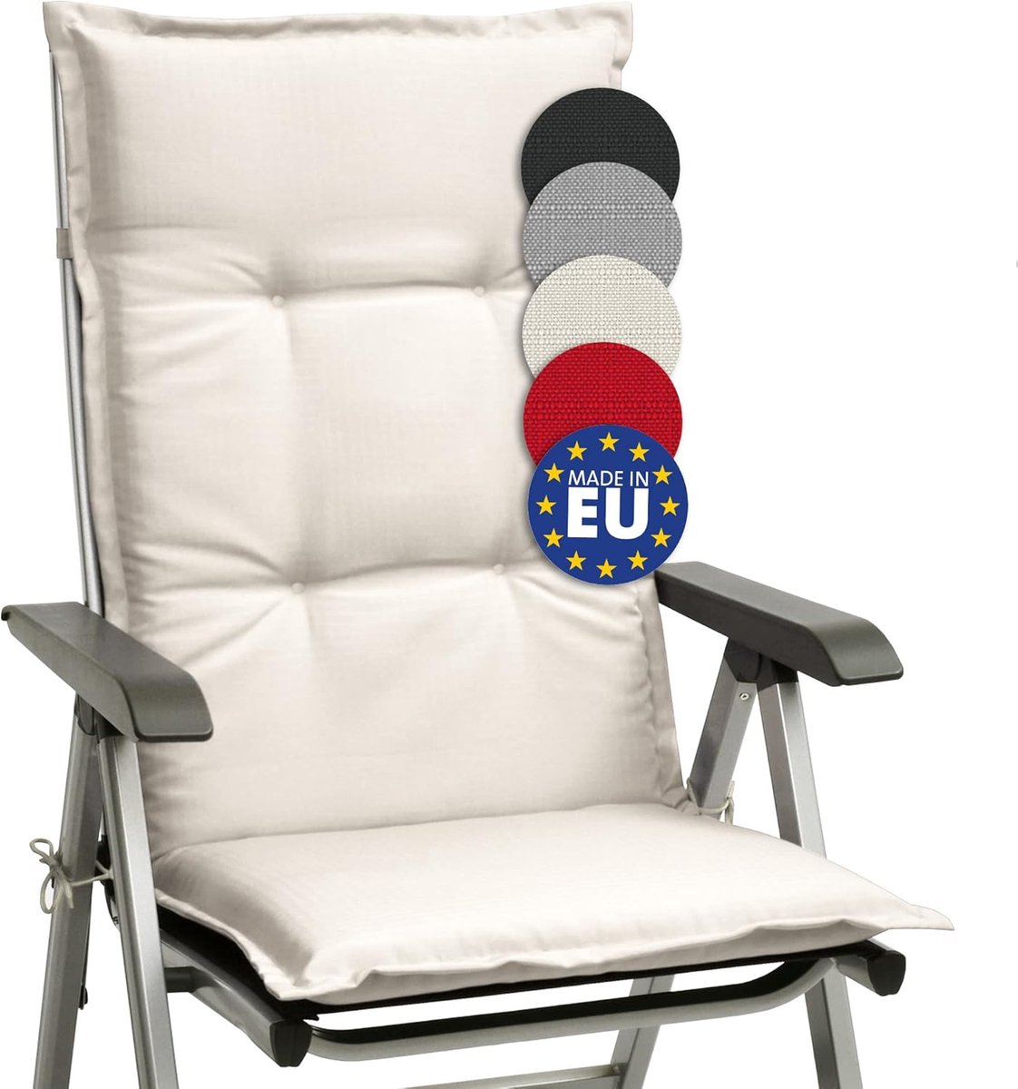 Zitkussen voor Tuinstoelen Hoog Rugleuning 120x50 cm – 6 cm Dik Duurzaam Tuinmeubilair Kus