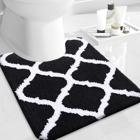WC-mat met uitsparing, antislip, verdikt toilettapijt, zacht, standaar