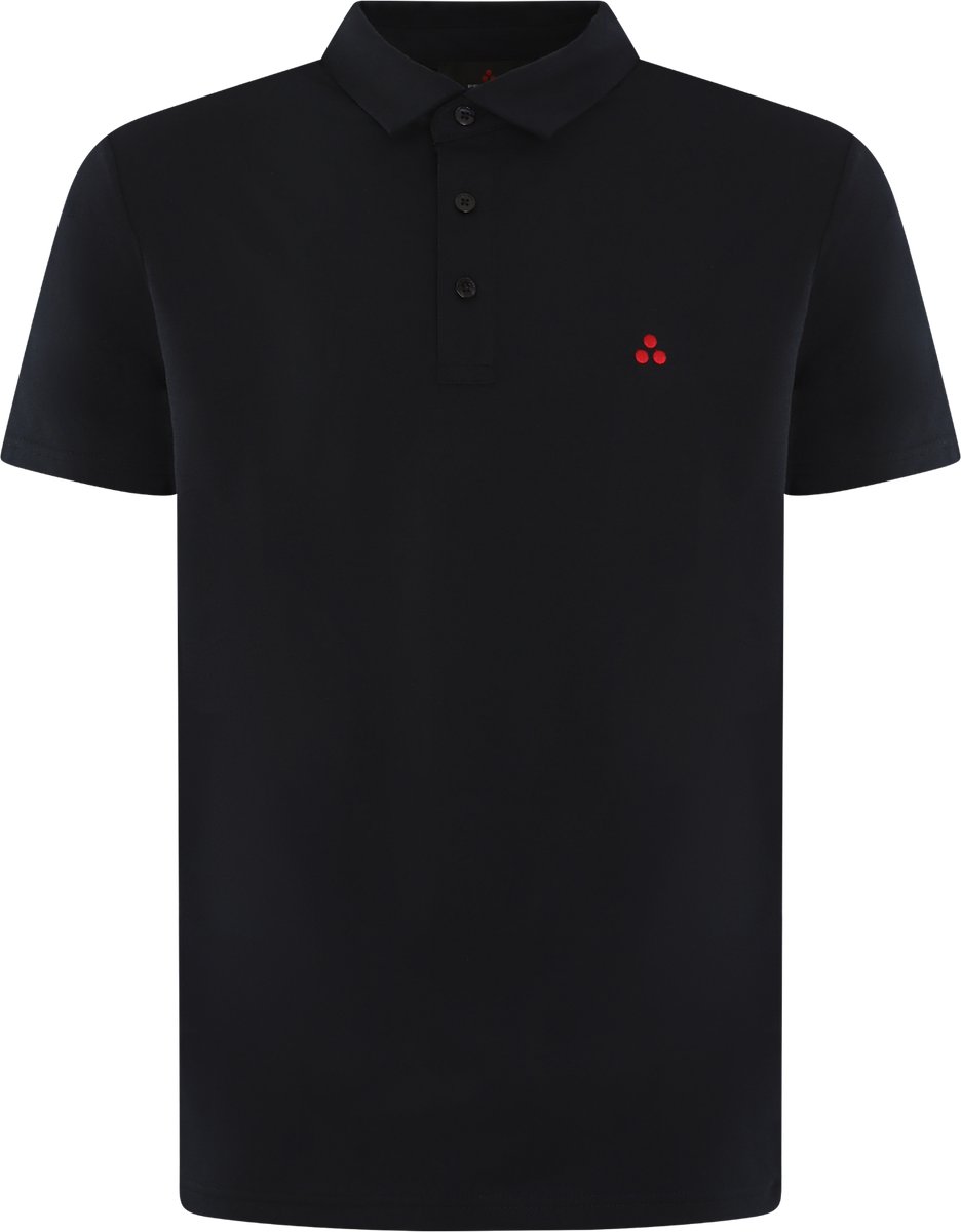 PEUTEREY MEZZOLA Stretch cotton pique polo shirt Graphite blue-XL