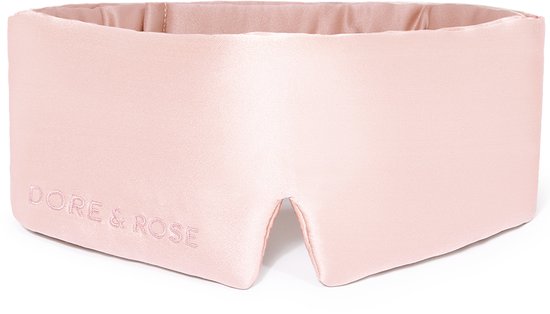 Dore & Rose - Slaapmasker - Oogmasker - Zijden Slaapmasker Voor Mannen en Vrouwen - Deep Sleep Mask - Eye Mask - Verduisterend - Wallen - Lichtroze - Nº 02 Morden Ruby