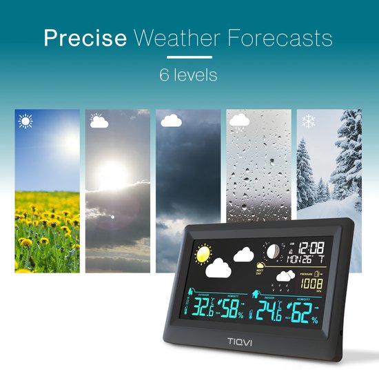 Station meteo sans fil intérieure/extérieure avec thermomètre