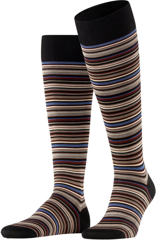 Chaussettes hautes homme FALKE Microblock - gris (gris-blanc)