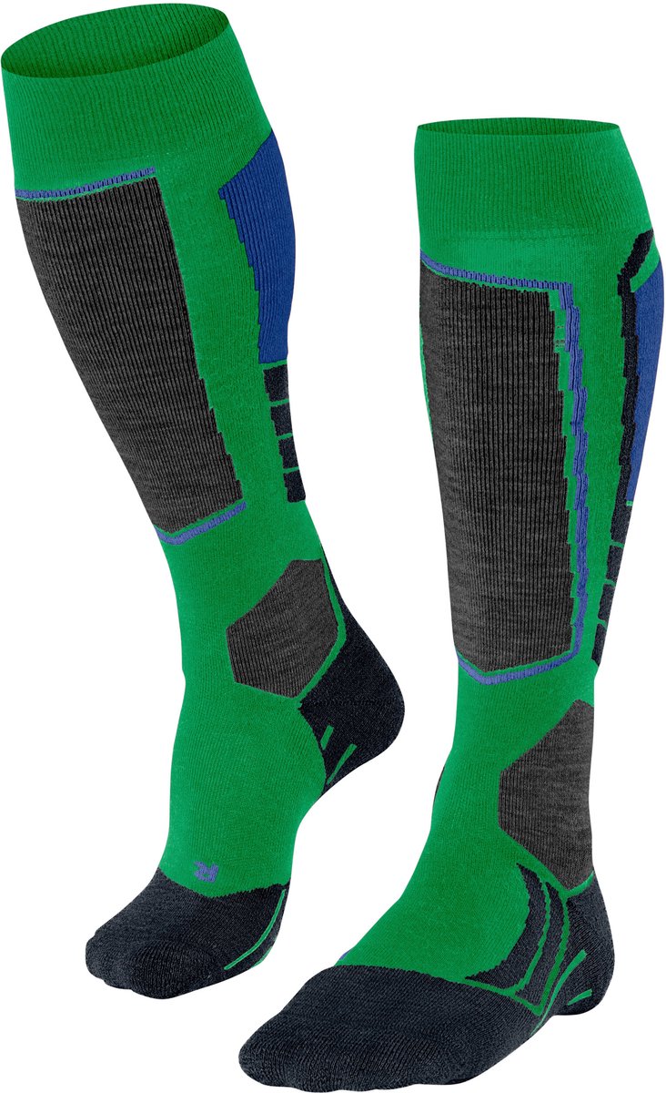FALKE SK2 warm dik wol functioneel materiaal skisokken heren Groen