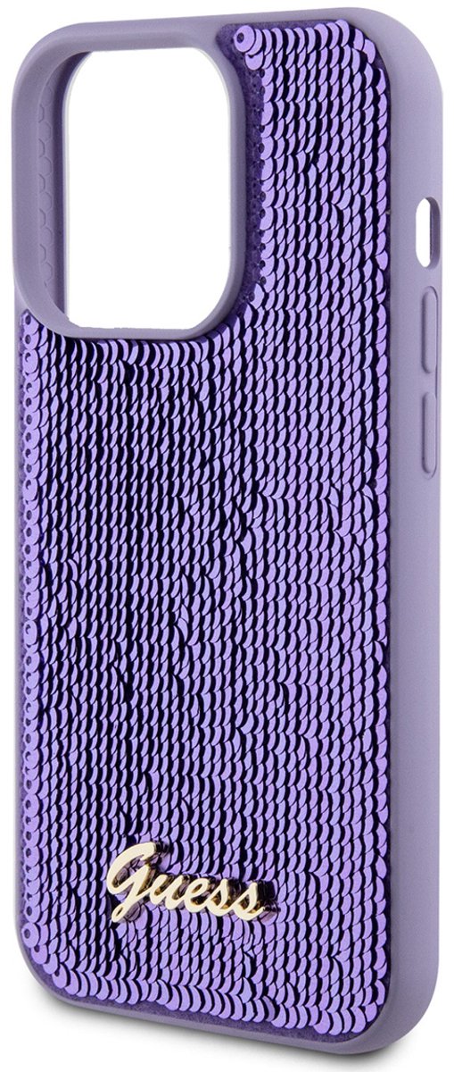 Guess Sequins Back Case - Geschikt voor Apple iPhone 14 Pro (6.1") - Paars