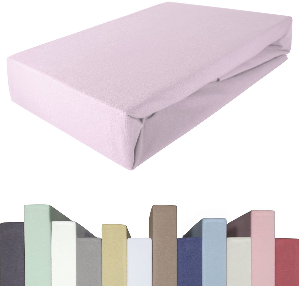 Ibenzoa Superzacht en Elastisch Hoeslaken voor Diverse Matrassoorten in Zachte Pasteltint roze