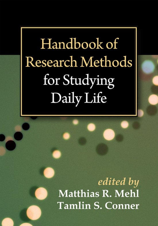 Handbook Of Research Methods For Studying Daily Life - cover