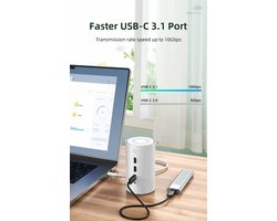 10-in-1 USB-C Docking Station – 4K HDMI, Gigabit Ethernet, USB 3.0 & Power Delivery | Voor Laptop, MacBook & iPad Pro