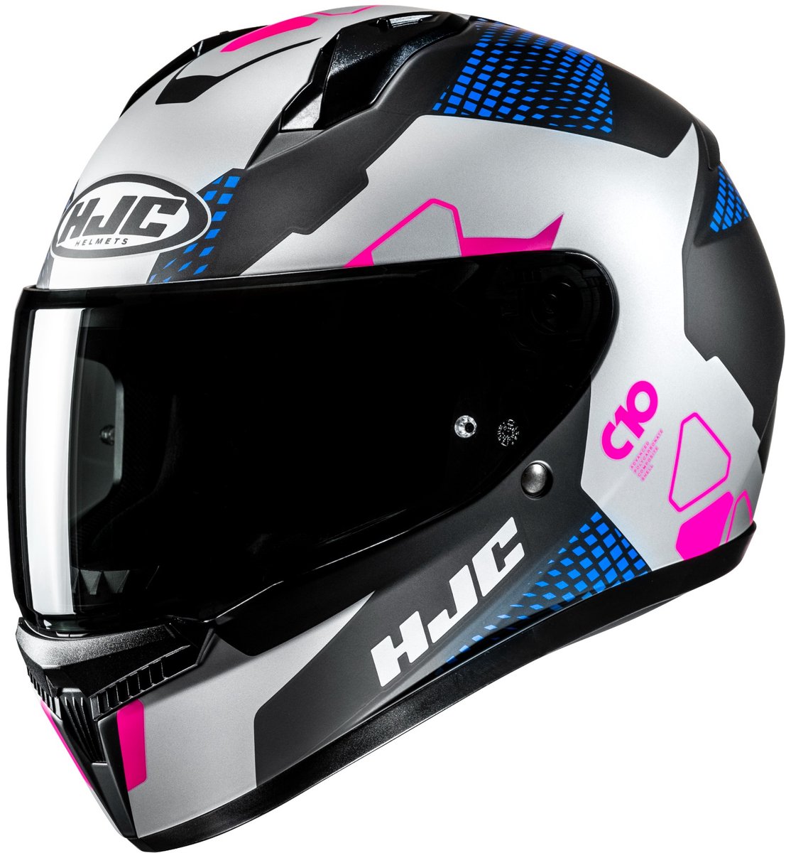 HJC C10 Aspa Zwart Roze Blauw Zilver Integraalhelm - Maat M - Helm
