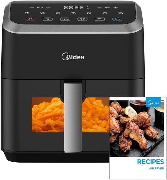 Efficiënte Midea heteluchtfriteuse 4L: Olievrij frituren met 1500W en 8