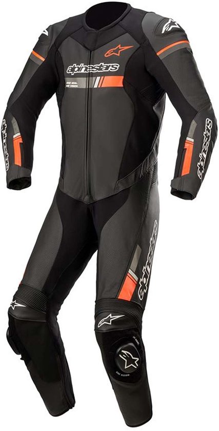 Alpinestars Gp Force Chaser 1-Delig Pak Zwart Rood Fluo - Maat 54 - Racepak