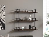 Skye Decor, Wandplank, Uras - Walnut, Grenenhout, Walnoot, 87 x 22,5 x 76 cm