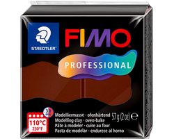 FIMO professional - ovenhardende boetseerklei - blok 57 gr - chocolade
