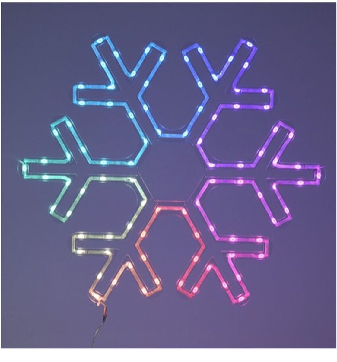 Kerstversiering Lifetime RGB Sneeuwvlokken 50 x 43 cm LED RGB