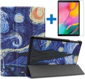 Shop4 - Samsung Galaxy Tab A 10.1 (2019) T510 Hoes + Screenprotector - Smart Book Case Hoesje Gogh Sterrennacht
