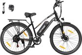 Bol.com Hitway Elektrische Fiets BK27S - Trendy 28 Inch City Commuter EBike met Afneembare 36V 13Ah Lithium Batterij - Damesfiet... aanbieding
