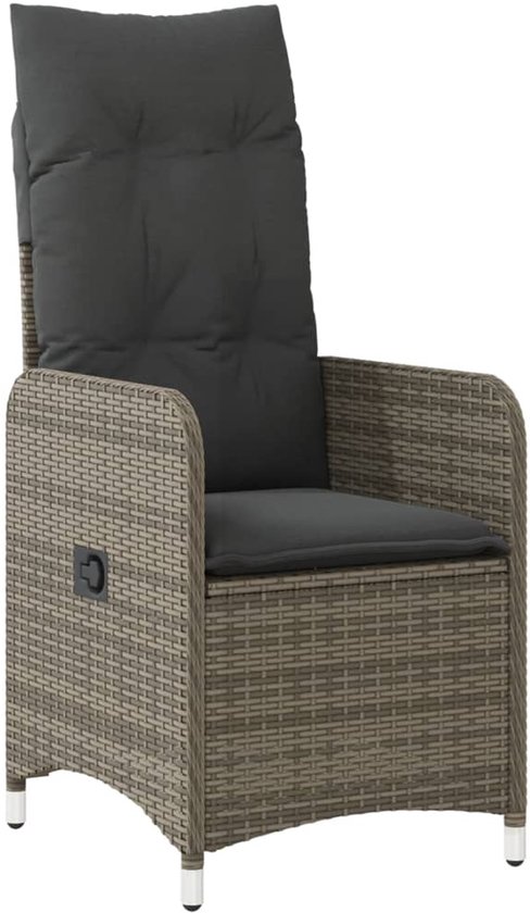 vidaXL Tuinstoelen 2 st poly rattan en massief hout zwart, tuin stoel, loungestoel tuin, kampeerstoel, terrasstoel, loungestoel, lounge stoel buiten