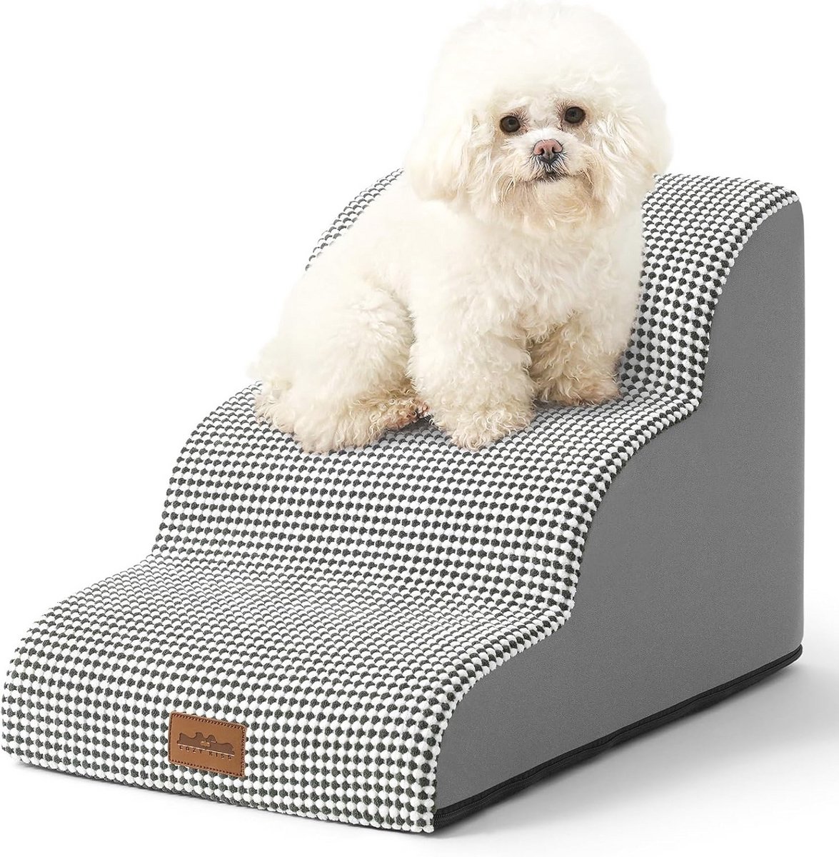 Kleine hondentrap 50 cm H huisdieropstap met lekvrije hoes hoge dichtheid schuim kattenoprit voor bed of bank lichtgewicht duurzaam comfort 157 x 225 x 157 inch 3