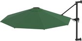 Bol.com vidaXL Wandparasol met metalen paal 300 cm groen - Parasol - Parasols - Wandparasol - Wandparasols aanbieding